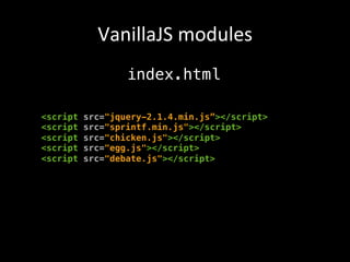 Turn your spaghetti code into ravioli with JavaScript modules | PDF