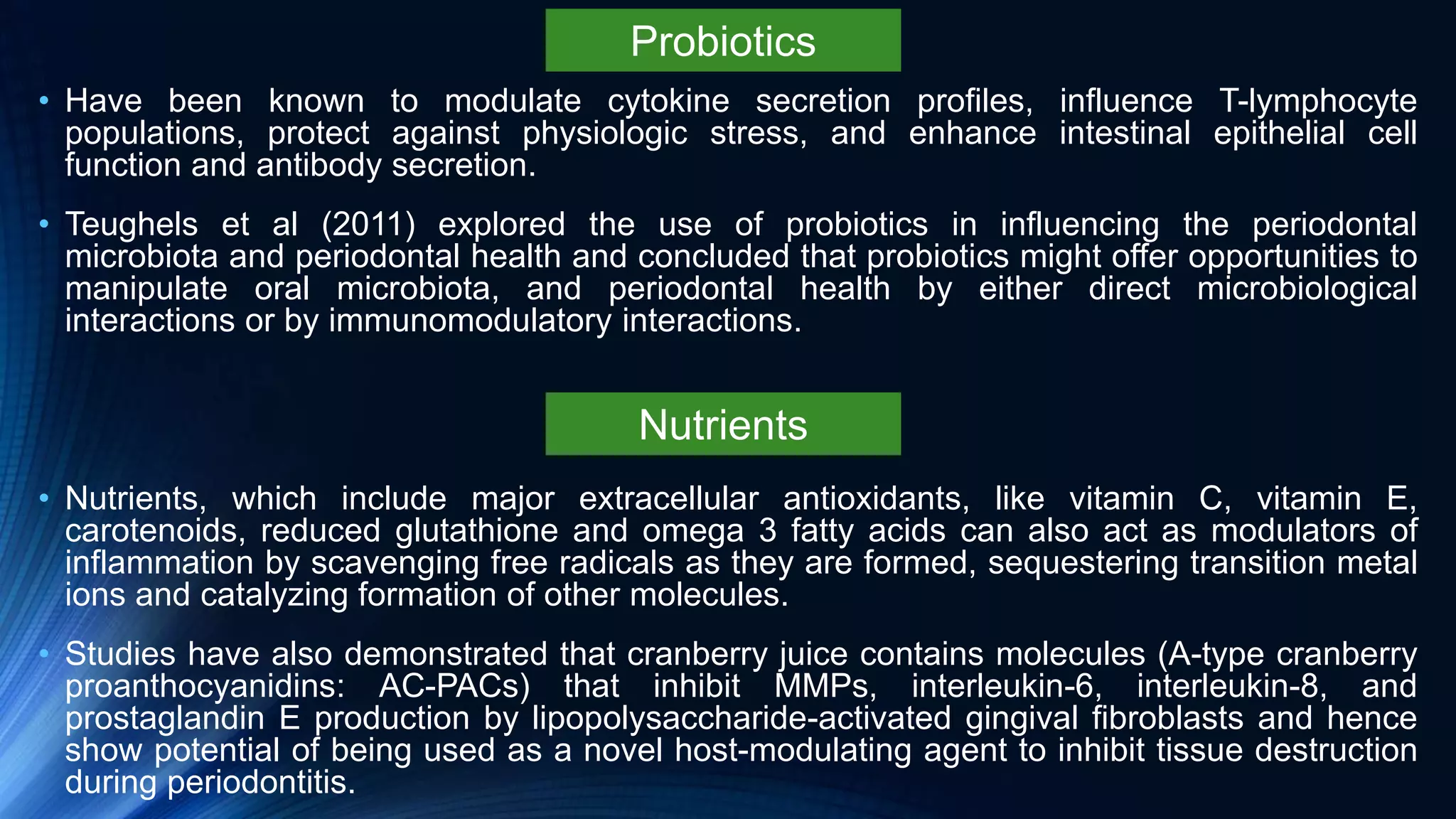 Host Modulating Tray Host modulation therapy | PPTX