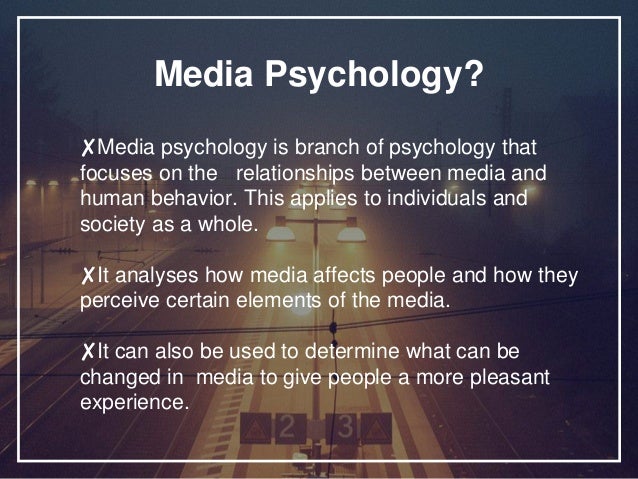 media psychology