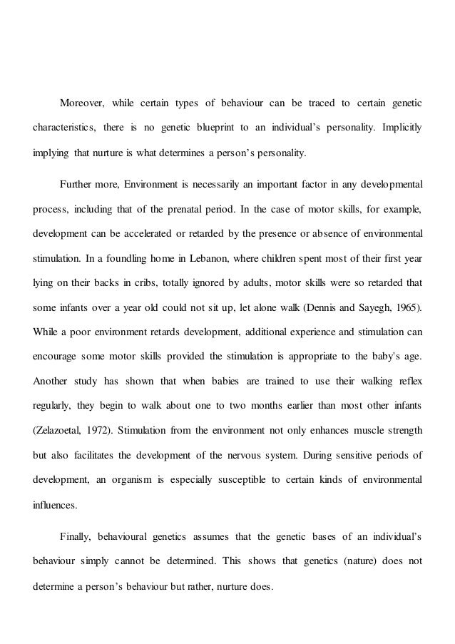 Nature Nurture Controversy In Human Development Nature Nurture Controversy In Human Development