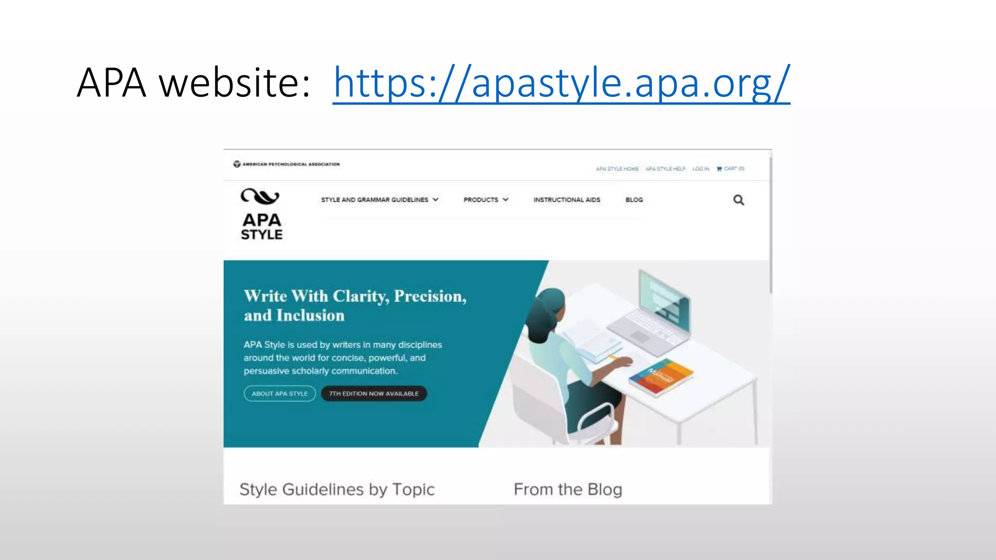 APA website: https://apastyle.apa.org/
 
