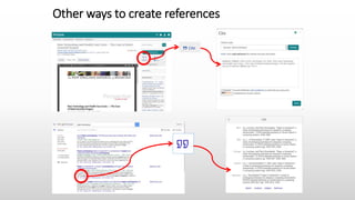 Other ways to create references
 