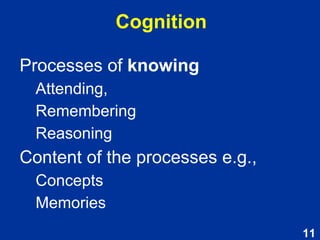 Cognitive psychology 