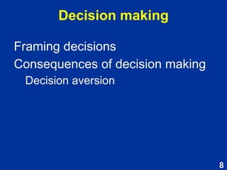 Concepts & their organisation 