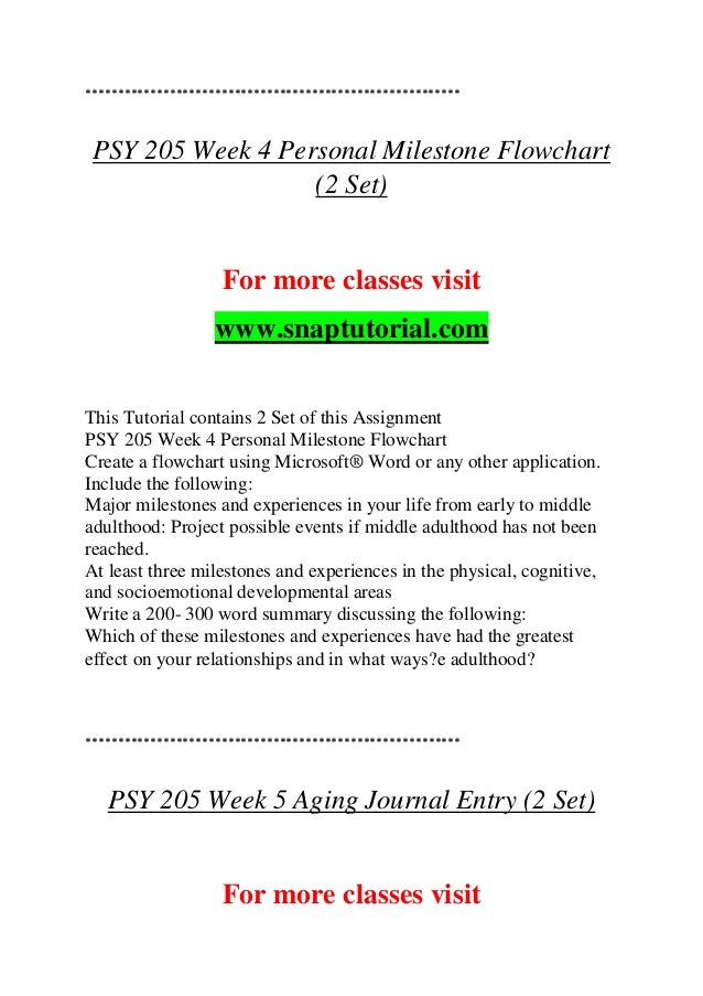 psy 205 education organization snaptutorial com personal milestone flowchart