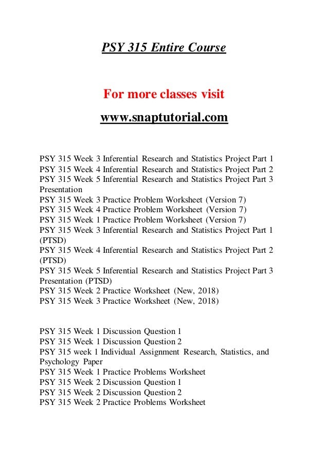 Psy 315 Effective Communication Snaptutorial Com