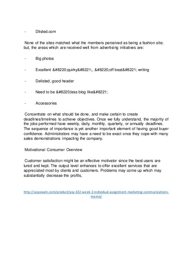 Marketing communications memo essay 08 image