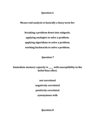 Psy 352 week 4 quiz new | PDF | Free Download