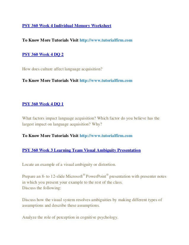 Psy 360 UOP Tutorials Psy 360 UOP Assignment Psy 360 UOP