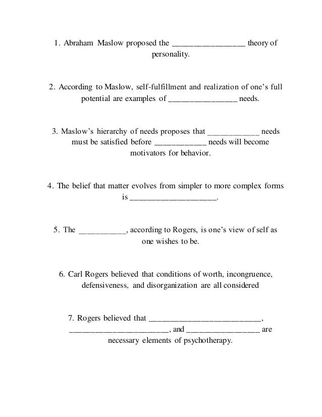 Psy 405 week 4 personality analysis paper