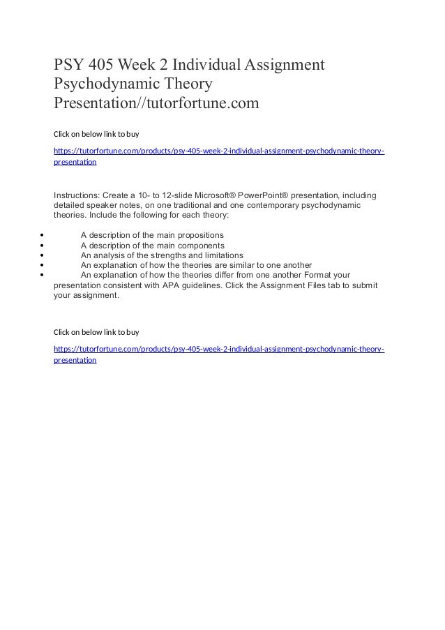 Individual personality theory presentation week 2 psy 230 08 picture