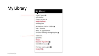 My Library
Presentation title
 
