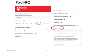 PsycINFO
Presentation title | 25
 