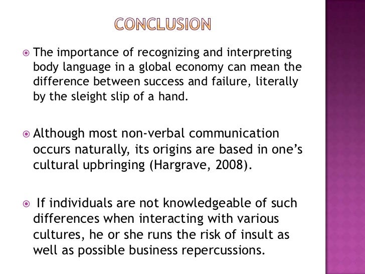 The importance of non verbal commuincation essay