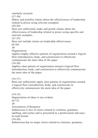PSY 614 Module Nine Reaction Paper RubricPrompt How have leader.docx