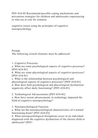 PSY 634 Final Project Guidelines and Grading Guide O.docx