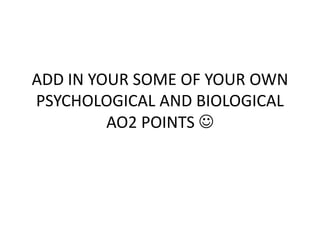 Influence of parents/peers on gender
identity (SLT):
• SLT (Bandura and Walters 1963) came up with
social learning theory, which was a precursor
to Social cognitive theory
BOTH emphasise the importance of our social
environment on our development.
 
