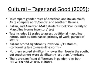 Question!
Discuss one or more social
explanation for gender identity (8+16
marks)
 