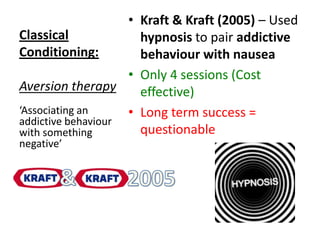 • Siegel et al (1987) said
once put back into a real
environment, physical &
mental changes led to
relapse
 
