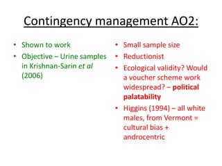 Public health interventions and
legislation:
 