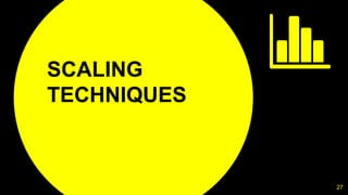 27
SCALING
TECHNIQUES
 