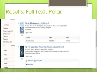 Results: Full Text, Polar

 