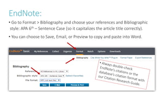 PsycINFO Search Tricks and Tips
• If you click on the term in blue, the Thesaurus will show you the year the term was
introduced, broader terms, related terms, and what the term is used for in this database.
 