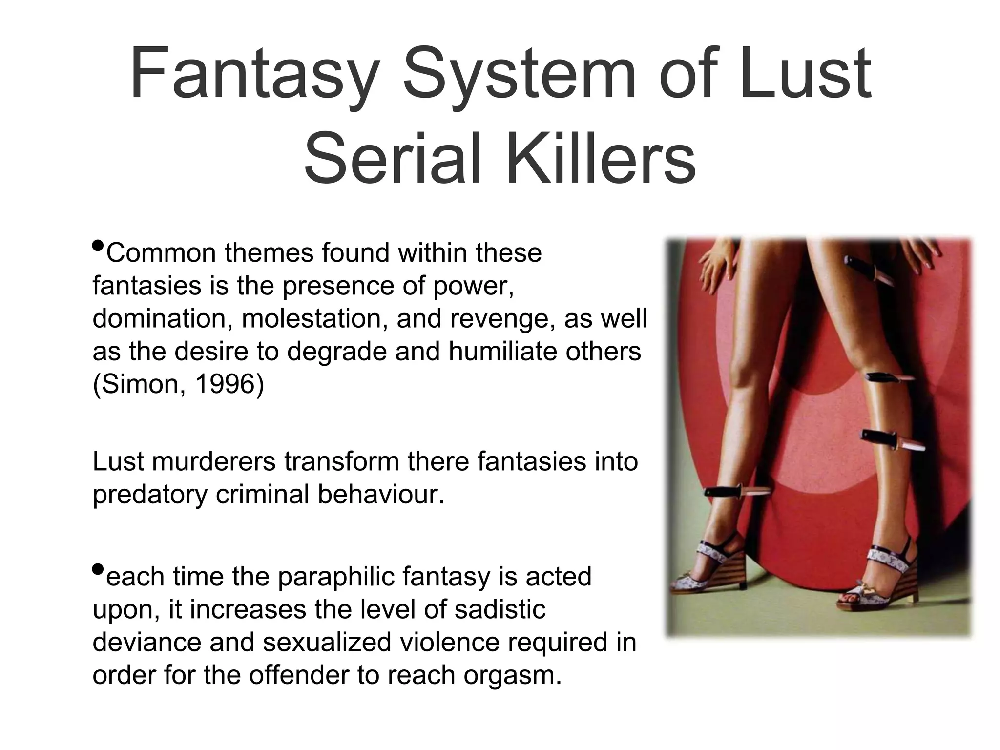 A homicide in which the offender searches for erotic satisfaction by killing someone.