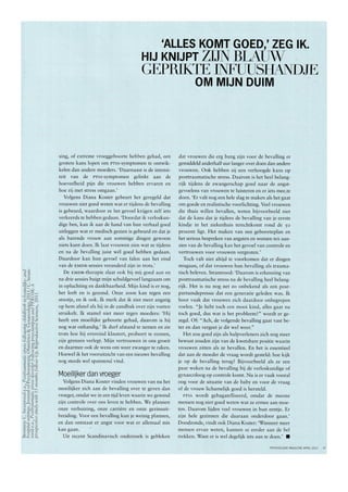 'Het is mijn schuld dat de baby kapot is' in Psychologie Magazine, april 2013  