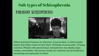 Schizophrenia Class Report (MENTAL DISORDER)