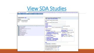 View SDA Studies”
 