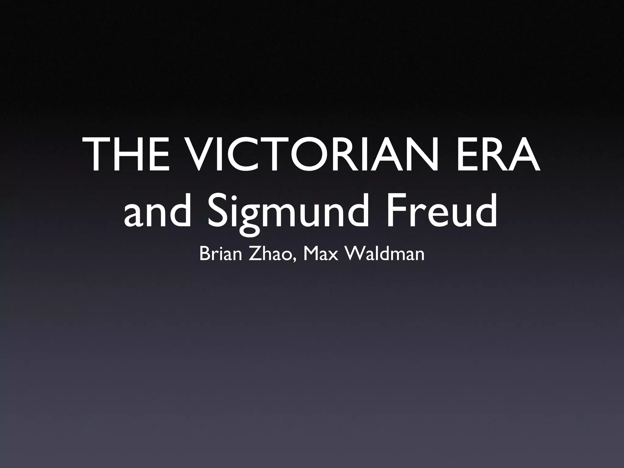 IB Psychology Victorian Era, Sigmund Freud presentation PPT