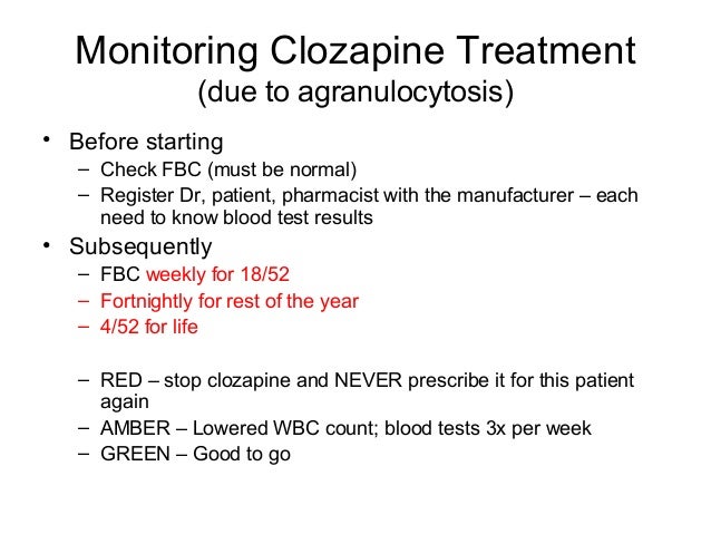 how long is clozapine blood work good for
