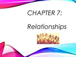 CHAPTER 7:
Relationships
 