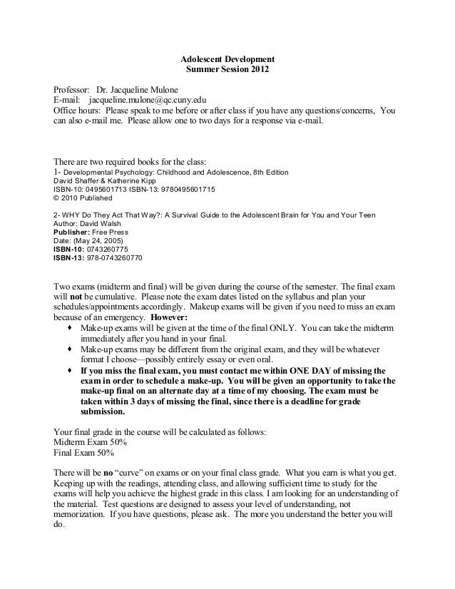 Psych 215 developmental psychology adolescence (queens college) s…