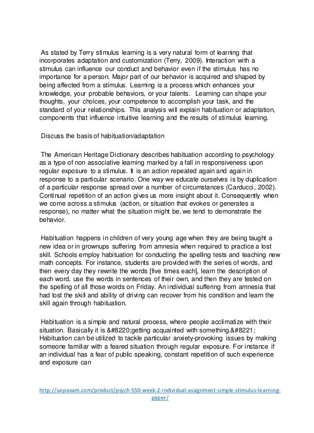 What is stimulus and response picture