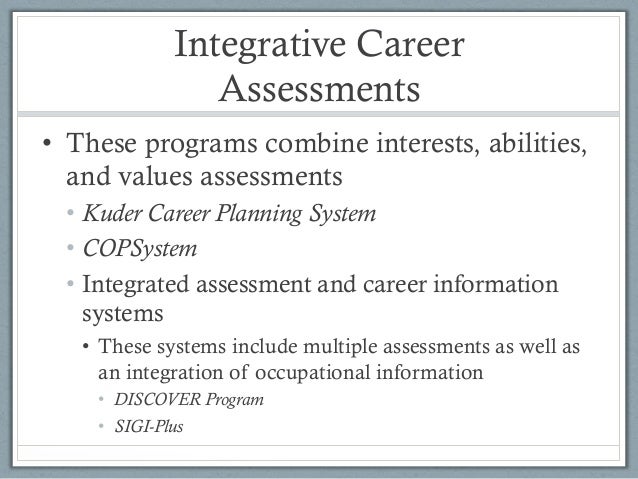 career assessment tools