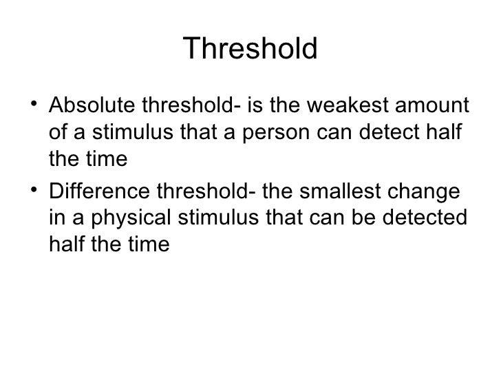subliminal threshold subliminal threshold