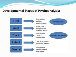 Developmental Stages of Psychoanalysis:
 