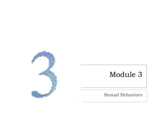 Module 3

Sexual Behaviors
 
