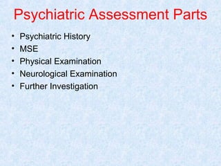 Holistic Assessment Examples: Client In Psychiatric Unit