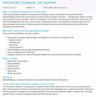 PSYCHIATRIC DISORDERS: AN OVERVIEW