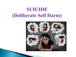 SUICIDE
(Deliberate Self Harm)
 