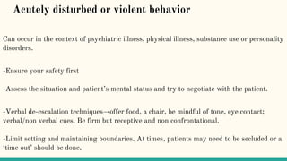Disturbed Patient Psychiatric Emergencies.pptx