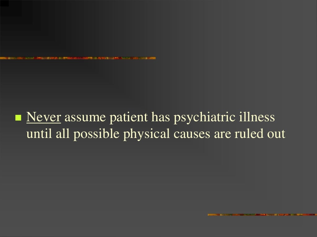 Psychiatric emergency