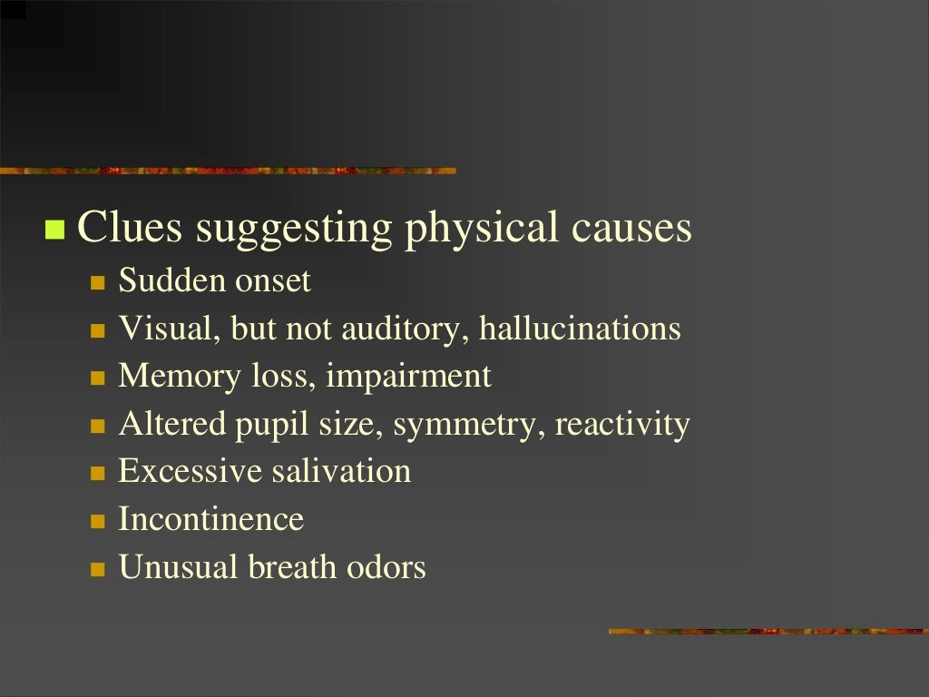 Psychiatric emergency