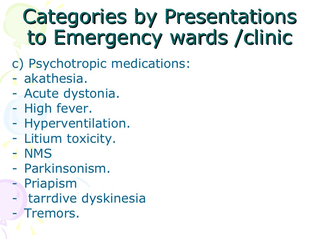 Psychiatric emergency