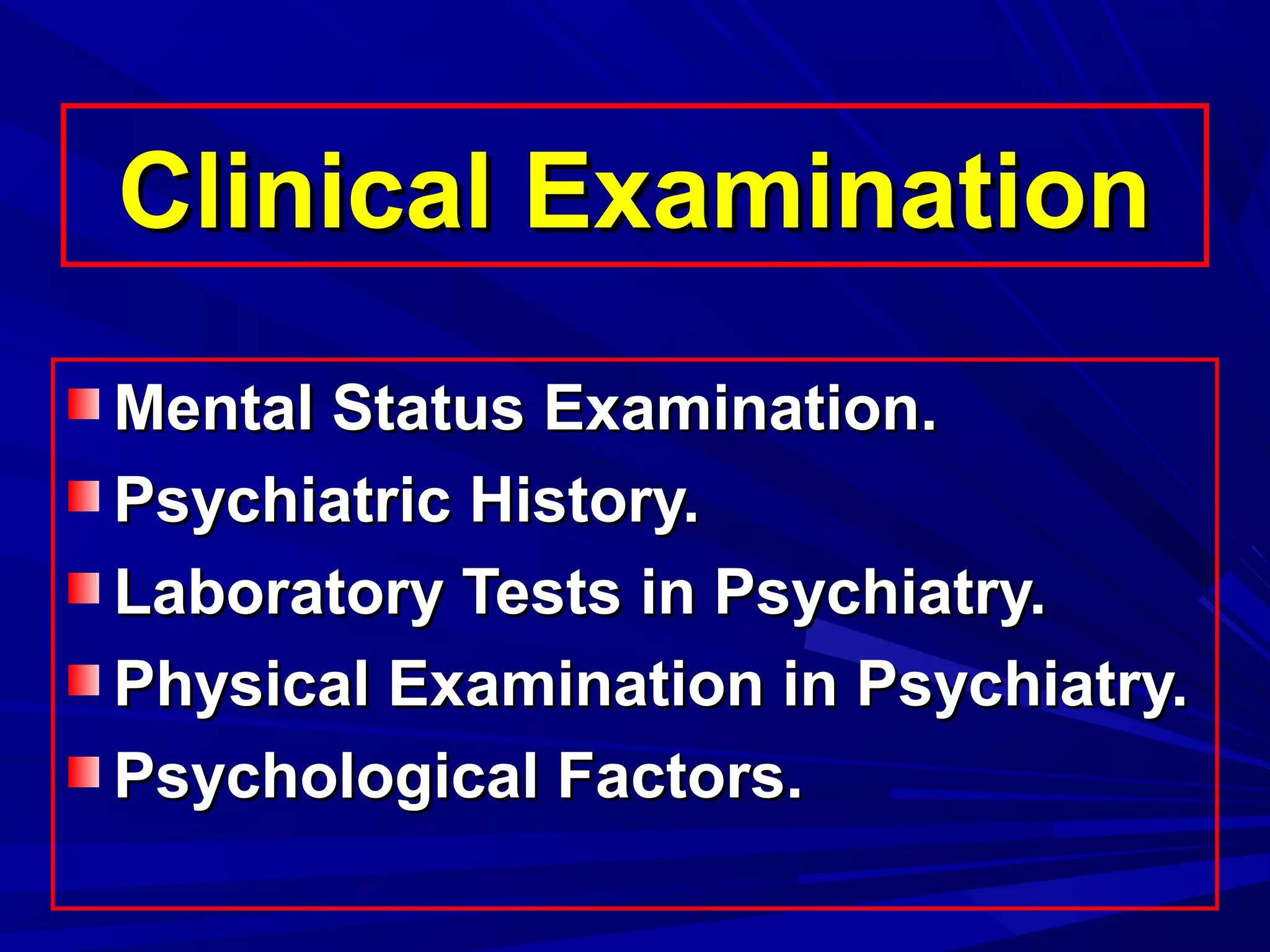 Psychiatric evaluation & mse | PPT