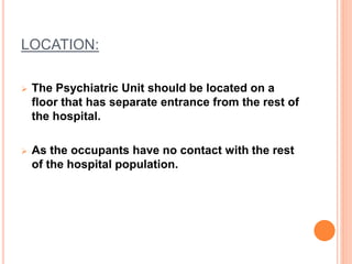 Psychiatric nursing unit | PPTX