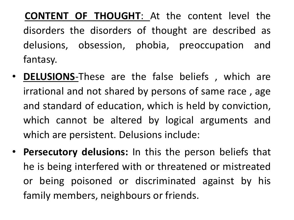 Psychiatric terminologies